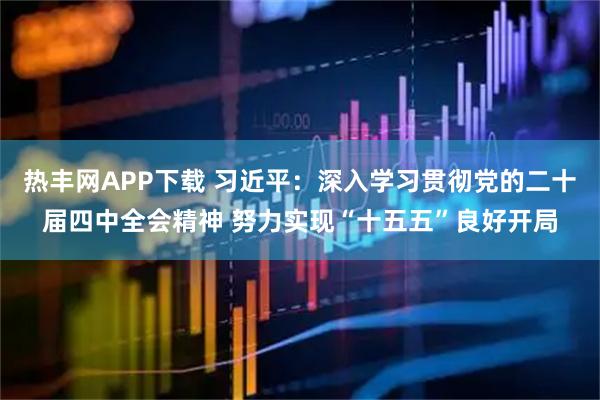 热丰网APP下载 习近平：深入学习贯彻党的二十届四中全会精神 努力实现“十五五”良好开局