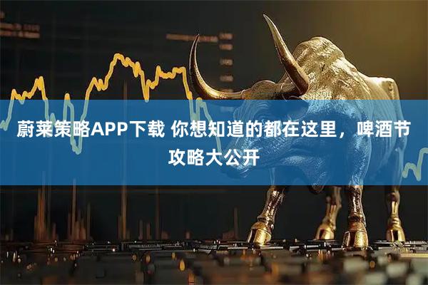 蔚莱策略APP下载 你想知道的都在这里，啤酒节攻略大公开